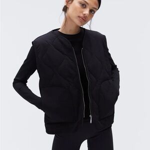 ADANOLA Size SMALL Quilted Nylon Gilet - Black [never worn]